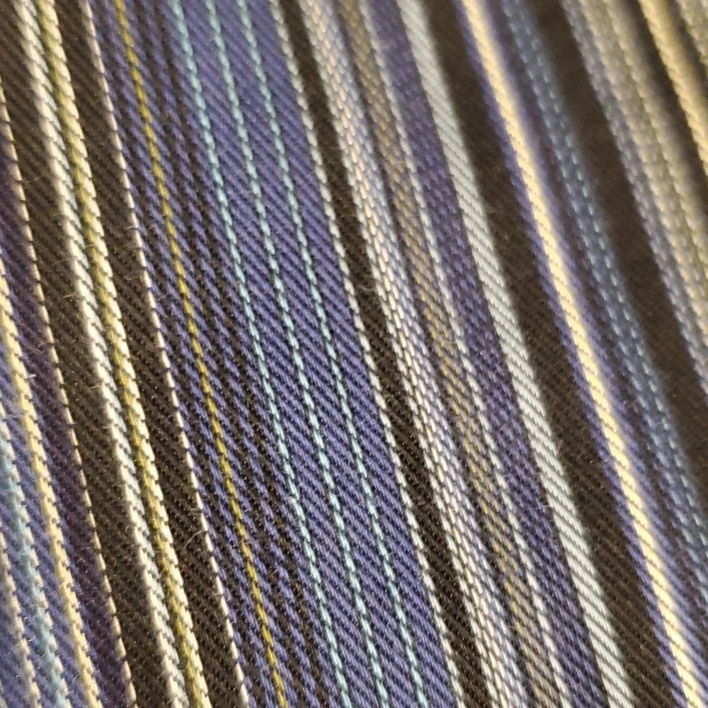 Banana Republic Mens Long Sleeve Blue and Gray Striped Buttondown Shirt‎ Size XL